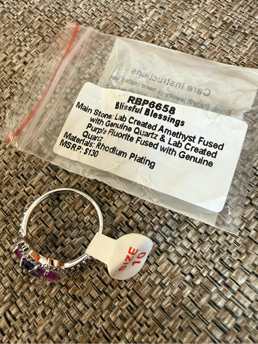 ❣️🆕Bomb Party Blissful Blessings Amethyst Fused with Genuine Quartz Ring❣️ - Picture 5 of 5